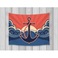Anchors and waves Tapestry Wall Hanging for Living Room Bedroom Dorm Decor   263168560220